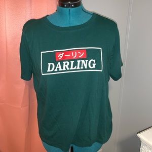 Forever 21 Green Graphic Tee